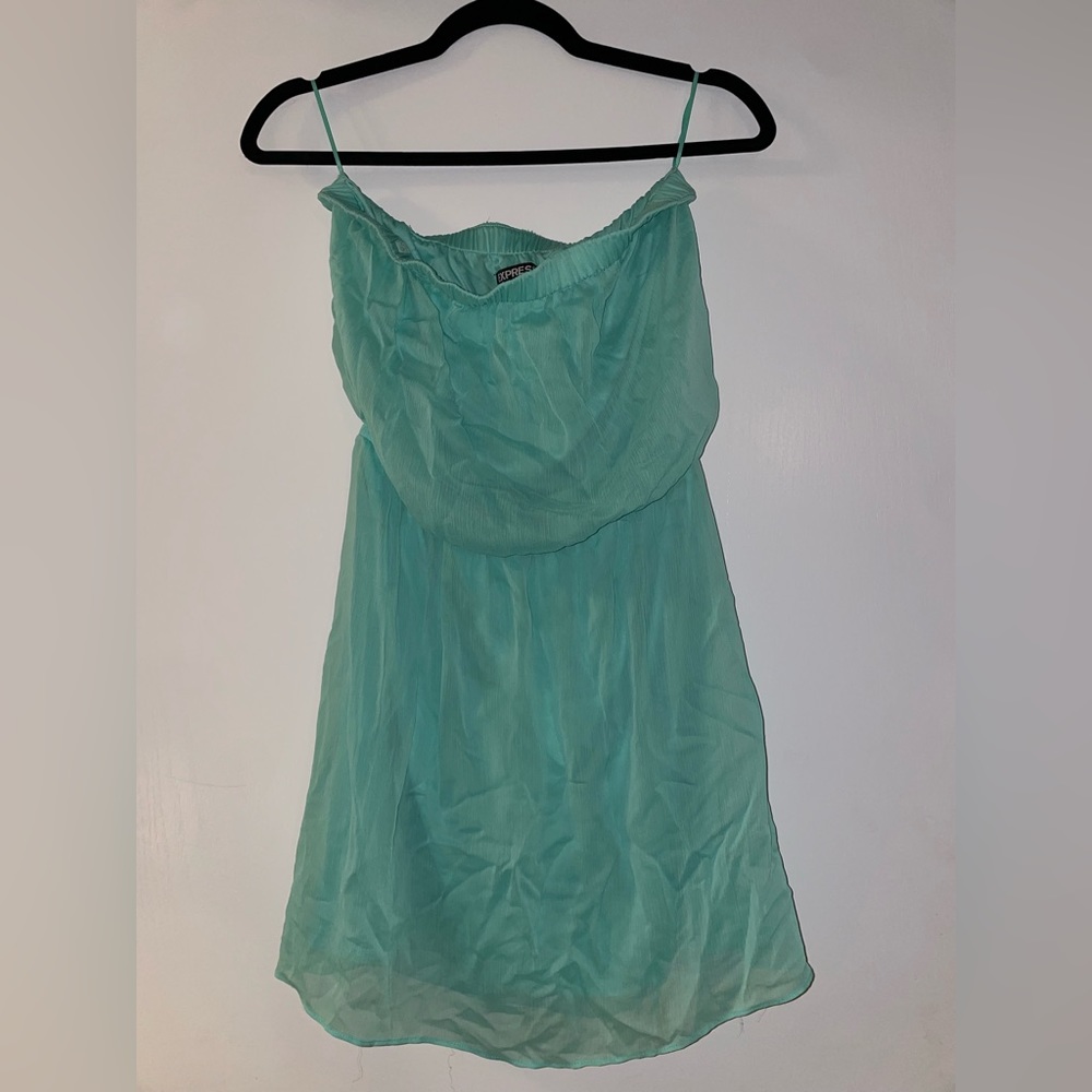 Strapless mini dress
